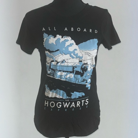 Maglietta Donna Harry Potter Licenza Ufficiale - All Aboard The Hogwarts Express - Grigio Chiaro, Taglie Dalla Small Alla XX-Large